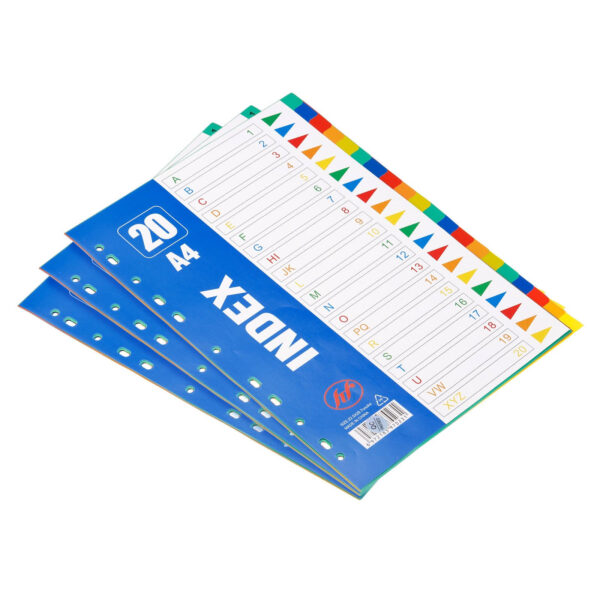 Colorful Plastic A File Separators with Index Tabs ()