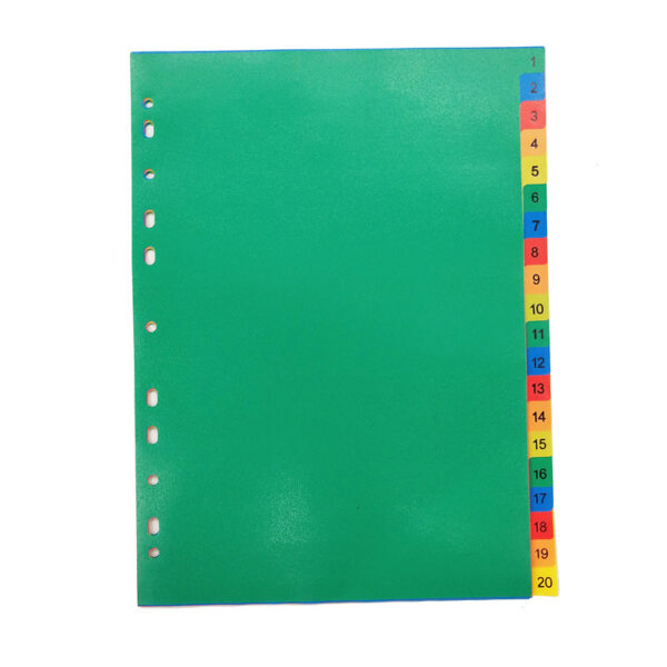 Colorful Plastic A File Separators with Index Tabs ()