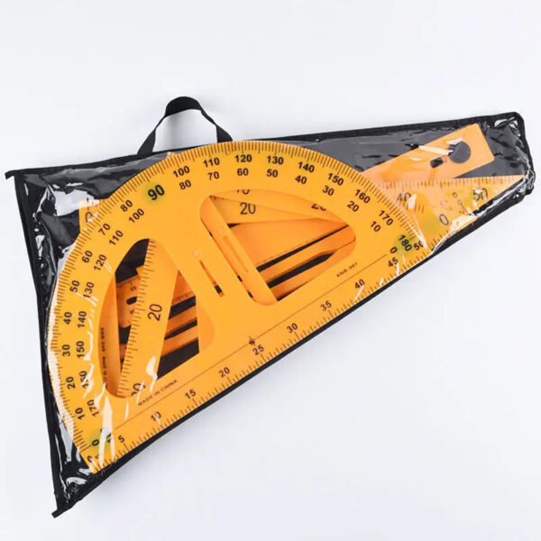 Plastic Ruler Set with Geometric Tools (4)