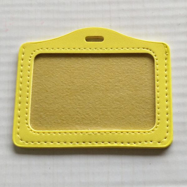 PU Leather Badge Holder with Clear ID Window (4)