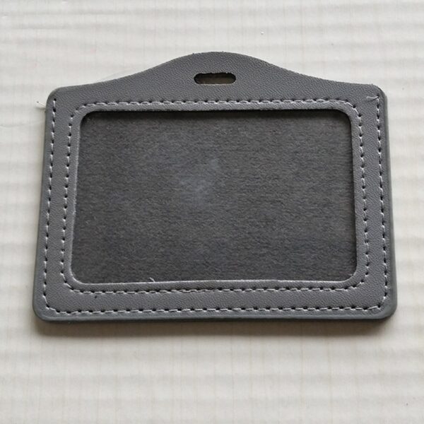 PU Leather Badge Holder with Clear ID Window (5)