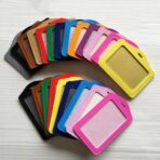 PU Leather Badge Holder with Clear ID Window (6)