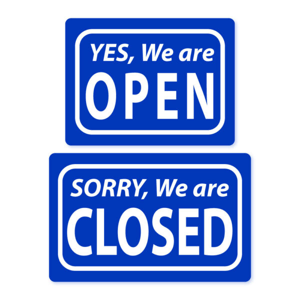 Plastic Business Signs Open Closed