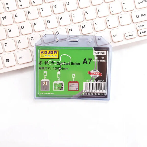 Soft PVC ID Badge Card Holder (1)