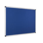 Velvet Cloth Surface Blue Notice Board (1)