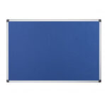 Velvet Cloth Surface Blue Notice Board (3)