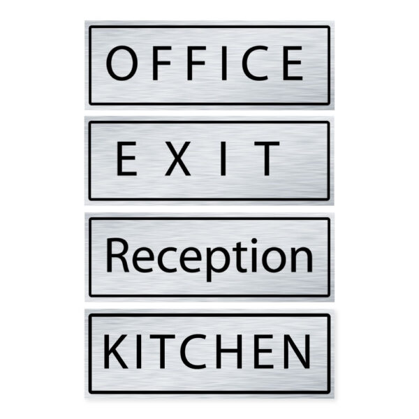 Wall Signs - Brushed Metal