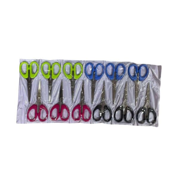 12 Roll Pack of Durable Stainless Steel Scissors