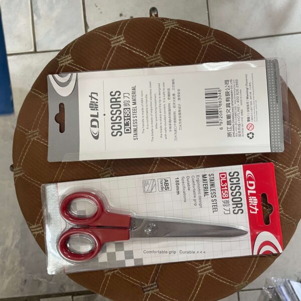 180mm DLOffice Scissors Red.