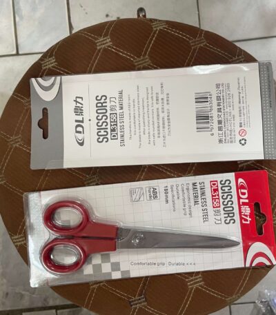 180mm DLOffice Scissors Red.