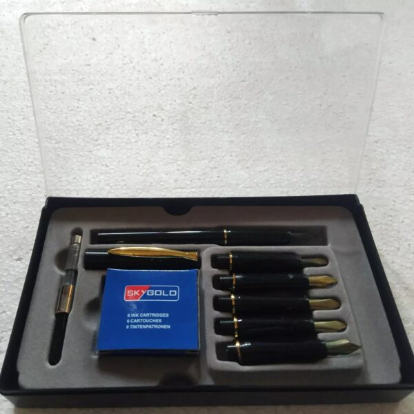 Gold Calligraphy Pen Set (1)